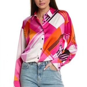 Karl Lagerfeld Paris Button Front Blouse